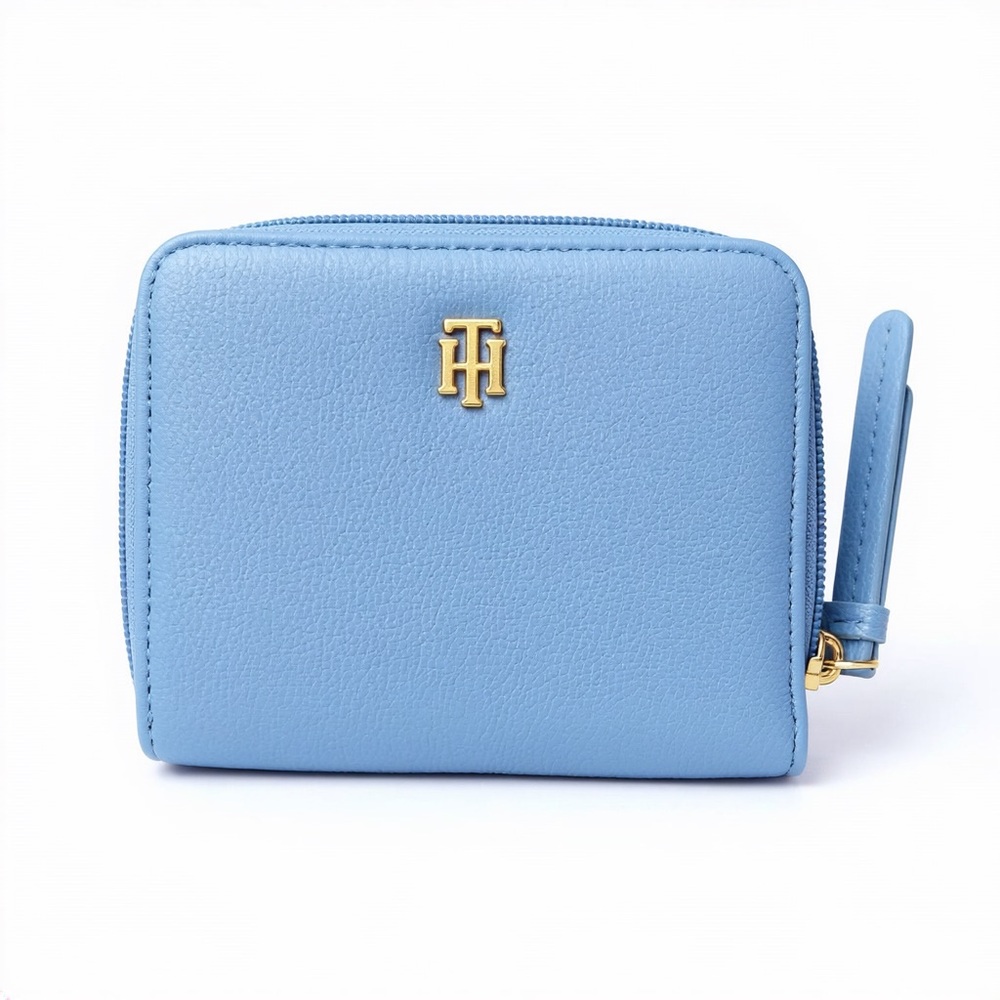 Tommy Hilfiger Women’s Blue Compact Zip-Around Wallet